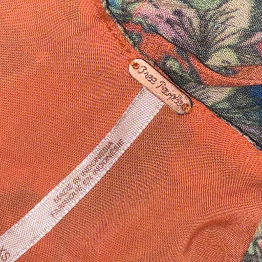 Floral Orange and Blue Dress - Picture 4 of 12